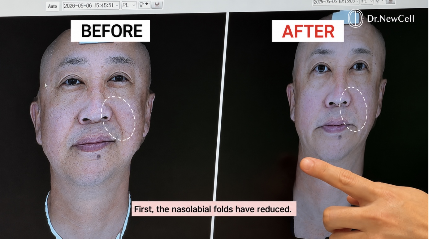 3D skin mapping results after Ultrasound RF treatment at Dr.Newcell