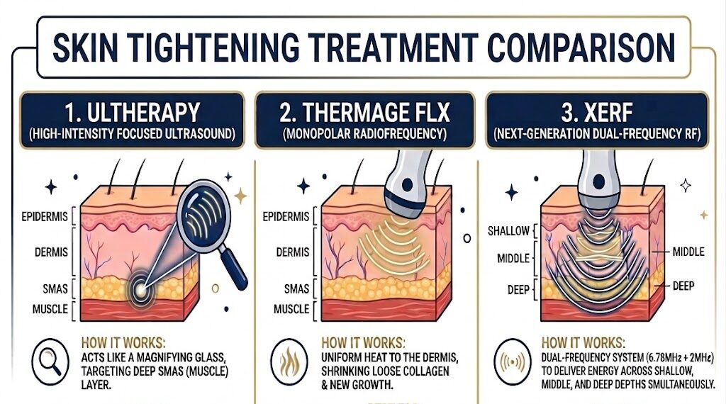 Ultherapy, Thermage, Xerf