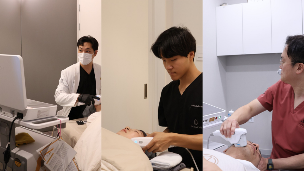 신논현피부과 닥터뉴셀의원 의료진의 울쎄라피 프라임 및 리프팅 시술 현장